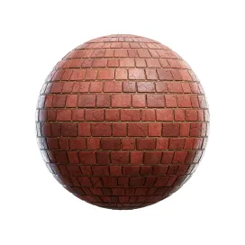 Red brick wall with cracks